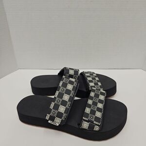 Vans Monochrome Checkered Sandals